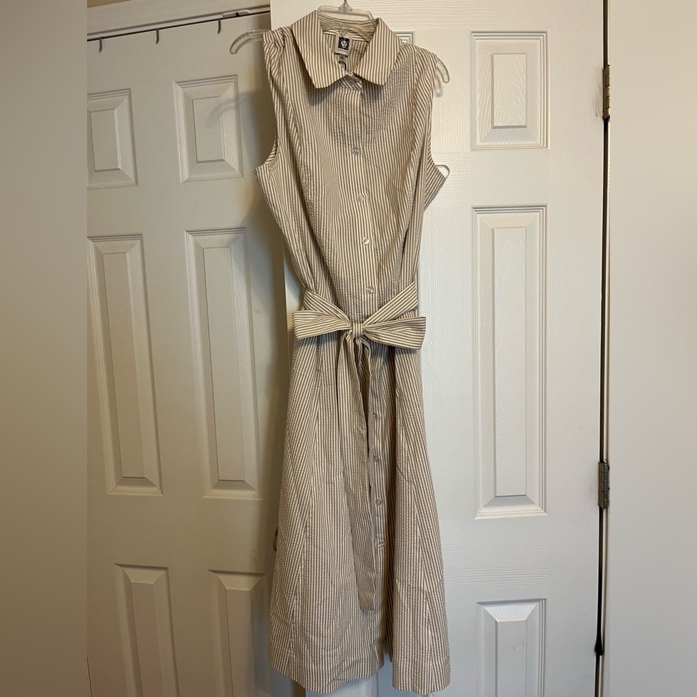Anne Klein striped color midi dress Size 14